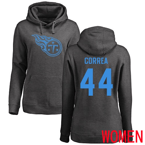 Tennessee Titans Ash Women Kamalei Correa One Color NFL Football #44 Pullover Hoodie Sweatshirts->women nfl jersey->Women Jersey